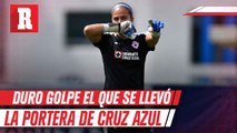 Itzayana González sufrió un aparatoso choque con una jugadora de Gallos