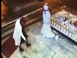 Fighting a snowman.BUT Karma hit her