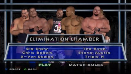 Here Comes the Pain Big Show vs Chris Benoit vs D-Von Dudley vs The Rock vs Steve Austin vs Triple H