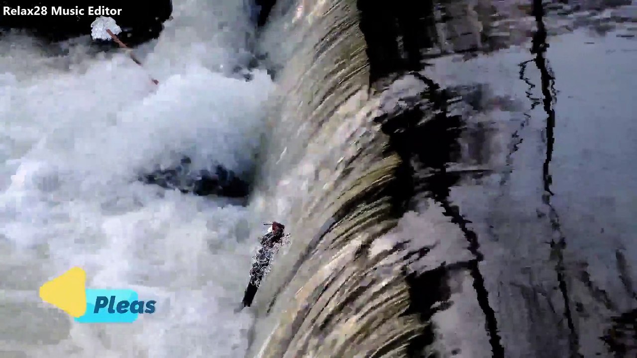 Small Waterfall in the forest. Relaxing Nature Sounds, Waterfall. White Noise for Sleeping