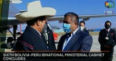 FTS 16:30 30-10: Bilateral meeting between the nations of Bolivia and Peru concludes
