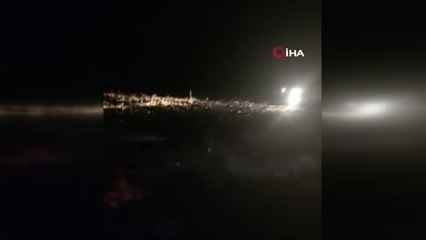 Ankara'da hasat edilmiş mısır tarlasında yangın çıktı