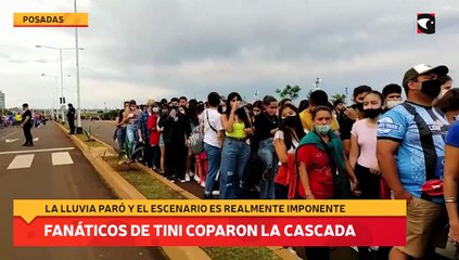 Fanáticos de Tini coparon la Cascada