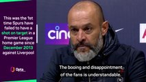 Nuno understands Spurs fans' frustration following United defeat