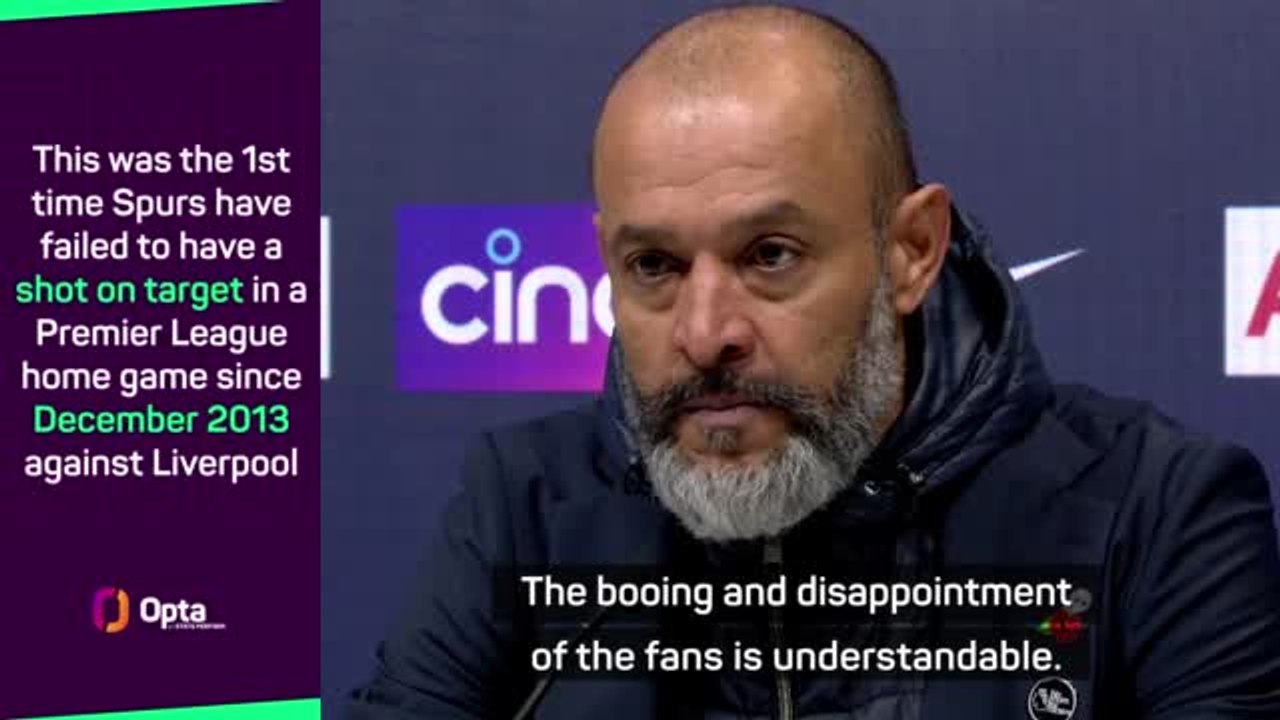 Nuno understands Spurs fans' frustration following United defeat