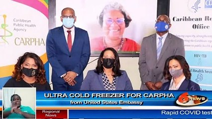 US Embassy donates ultra cold freezer for CARPHA