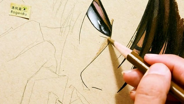 46b How to draw anime manga (Levi) using prismacolor pencils