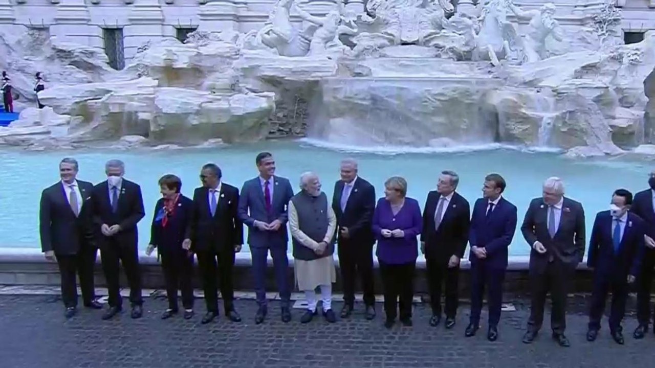 PM Narendra Modi visits Trevi Fountain in Rome