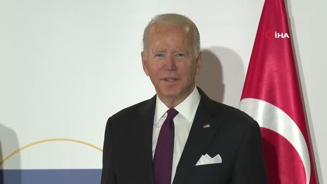 Cumhurbaşkanı Recep Tayyip Erdoğan'ın İtalya'nın Başkenti Roma'da düzenlenen G20 Liderler Zirvesi kapsamında ABD Başkanı Joe Biden ile görüşmesi...