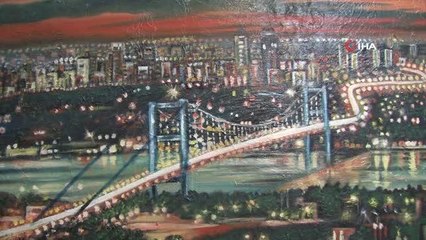 30 yılık ressam eserleriyle odasını sergi salonuna çevirdi