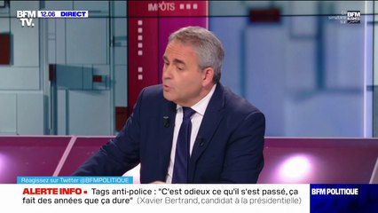 Pour Xavier Bertrand, "nos policiers et nos gendarmes ont une cible sur leur uniforme"