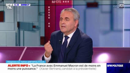 Xavier Bertrand "veut conserver et développer la filière nucléaire"