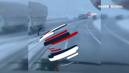 Erzurum'da kara kış! Yollar buz pistine döndü, onlarca araç mahsur kaldı