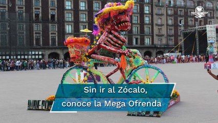 Previo a la inauguración de la Mega Ofrenda en el Zócalo, así se ven los detalles desde el interior