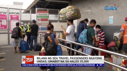 Bilang ng sea travel passenger ngayong Undas, umabot na sa halos 35,000 | 24 Oras News Alert