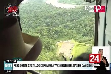 Pedro Castillo visitó la sala de operaciones del Gas de Camisea