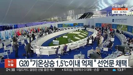 G20 "기온상승 1.5℃이내 억제 " 선언문 채택