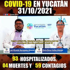 Panorama de Covid-19 en Yucatán. Actualización al 31 de Octubre de 2021