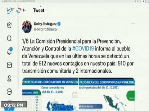 COVID-19 | Venezuela registra 910 casos comunitarios, 2 importados y 390.657 pacientes recuperados