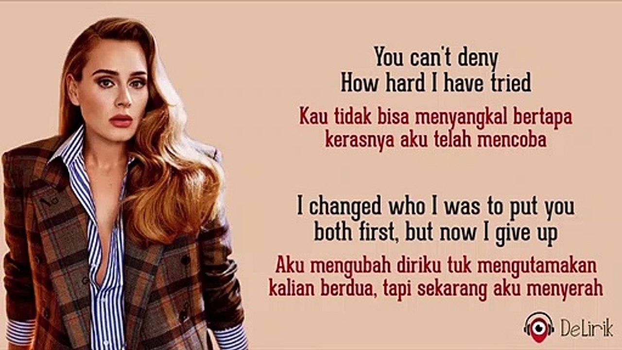 Easy On Me - Adele (Lyrics)