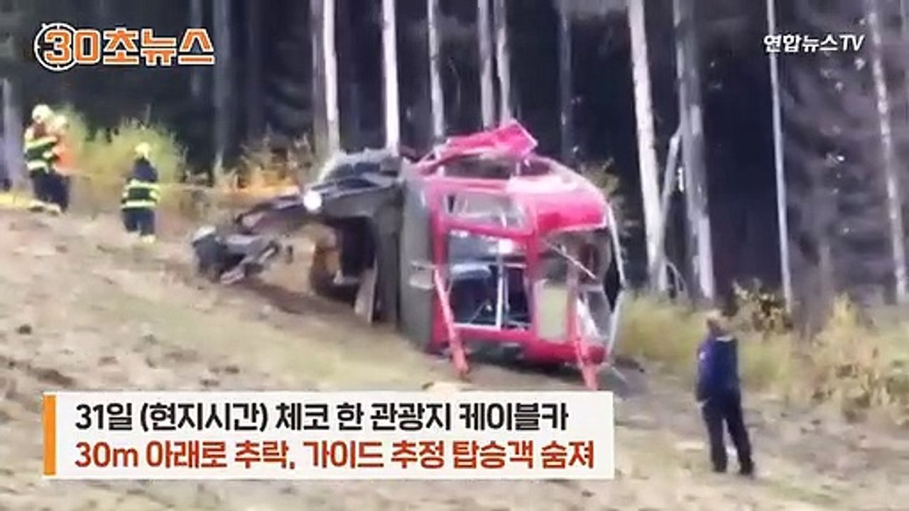 [30초뉴스] 체코 관광지 케이블카 30m 아래 추락…1명 사망