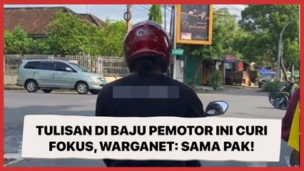 Tulisan di Baju Pemotor Ini Curi Fokus, Warganet Kompak Setuju: Sama Pak!