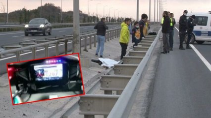 300 kilometre hızla bariyere çarptı