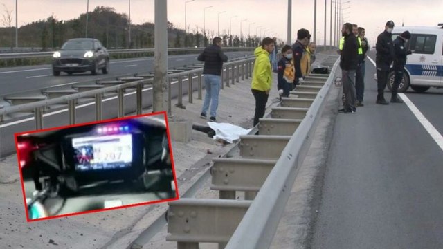 300 kilometre hızla bariyere çarptı