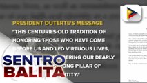 Pres. Duterte, nanawagan sa taumbayan na ipagdasal ang bawat isa ngayong may COVID-19 pandemic;  Dasal para sa mga nasawi sa COVID-19 gayundin sa mga frontliners, hiniling din ng Pangulo