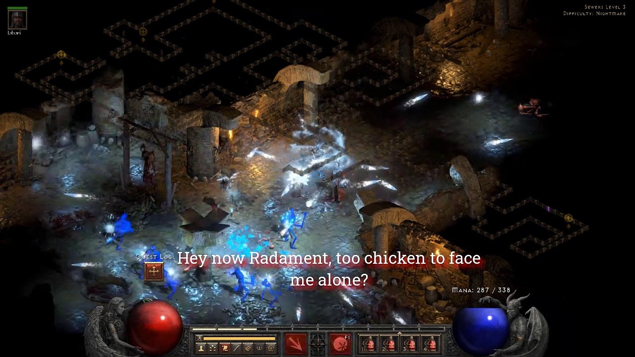 Magic chick versus stiff undead.