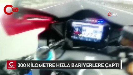 300 kilometre hızla bariyere çarptı