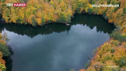 Yedigöller'de sonbahar güzelliği yaşanıyor