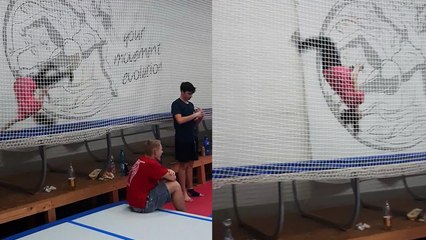 'Slovakian parkour girl's NASTY backflip fail caught on camera '