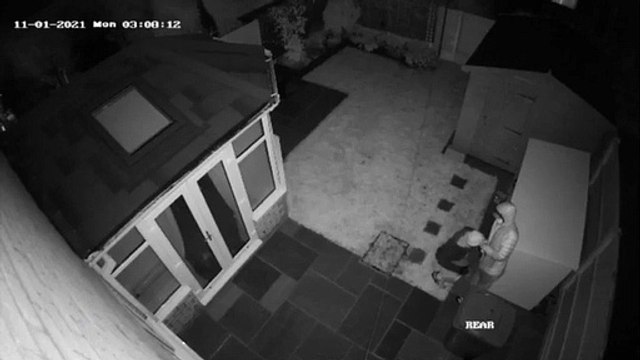 CCTV footage captures thieves breaking into bike shed
