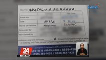 Senior citizen, naturukan ng magkaibang brand ng COVID-19 vaccine; DOH, nag-iimbestiga na sa pagkakamali ng LGU | 24 Oras