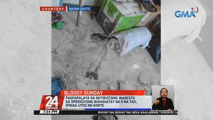 Pagpapalaya sa aktibistang inaresto sa operasyong ikinamatay ng 9 na tao, ipinag-utos ng Korte | 24 Oras