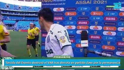Torcida del Gremio destrozó el VAR tras derrota en partido clave por la permanencia