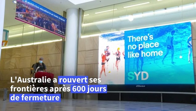 Australie: émotion à l'aéroport de Sydney après la réouverture des frontières