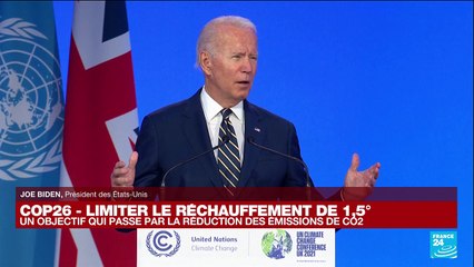 "Nous sommes à un tournant de l'histoire" : le discours de Joe Biden lors de la COP26 à Glasgow