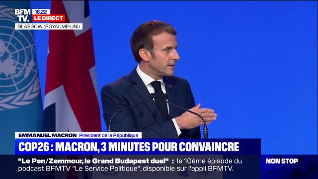 Emmanuel Macron veut que les plus gros émetteurs réhaussent leurs ambitions dans les 15 jours qui viennent pour rendre crédible l'objectif de 1,5°C