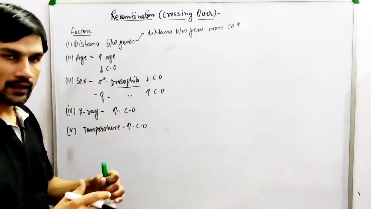 Factors affecting on crossing over and linkage