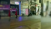 İstiklal Caddesi'nde tekmeli tokatlı kavga kamerada