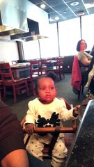Baby Girl's First Time at Hibachi
