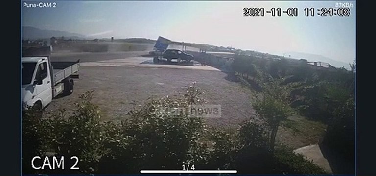 Makinës i bie sipër tabela, pamjet e aksidentit të rëndë ku humbi jetën një 45-vjeçar