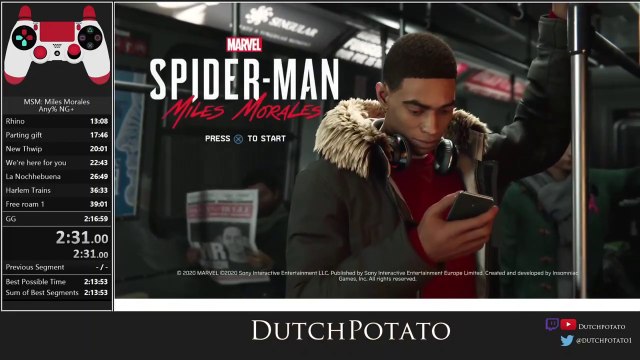 Spider-Man Miles Morales (PS5) NG+ Any% speedrun (WR) PART1