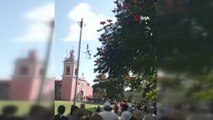 Son dakika gündem: Meksika'da Ölüler Günü'nde bir adam 20 metre yükseklikten yere çakıldı