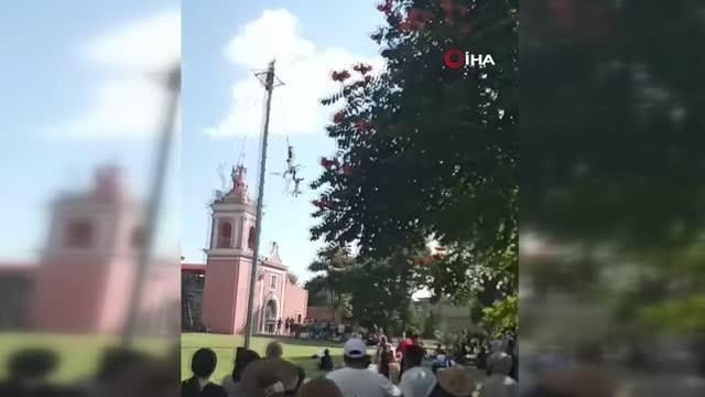 Son dakika gündem: Meksika'da Ölüler Günü'nde bir adam 20 metre yükseklikten yere çakıldı