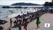 ¿Y la pandemia? Turistas aprovechan el puente y visitan playas de Acapulco