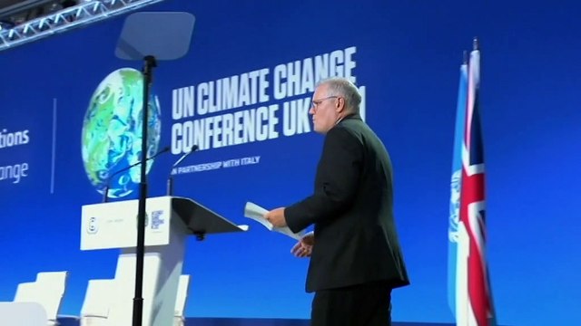 Scott Morrison addresses world leaders at Glasgow's climate summit