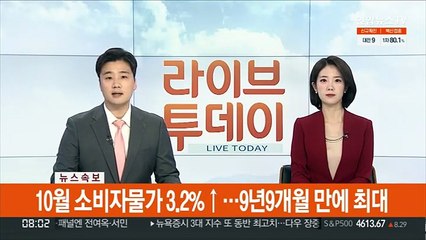 [속보] 10월 소비자물가 3.2%↑…9년9개월 만에 최대